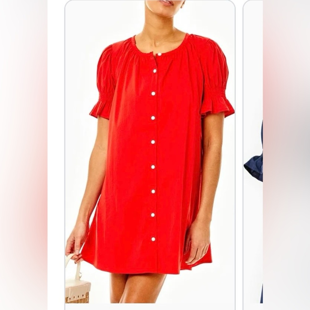 Addison Bay Red poplin Sailor Dress
